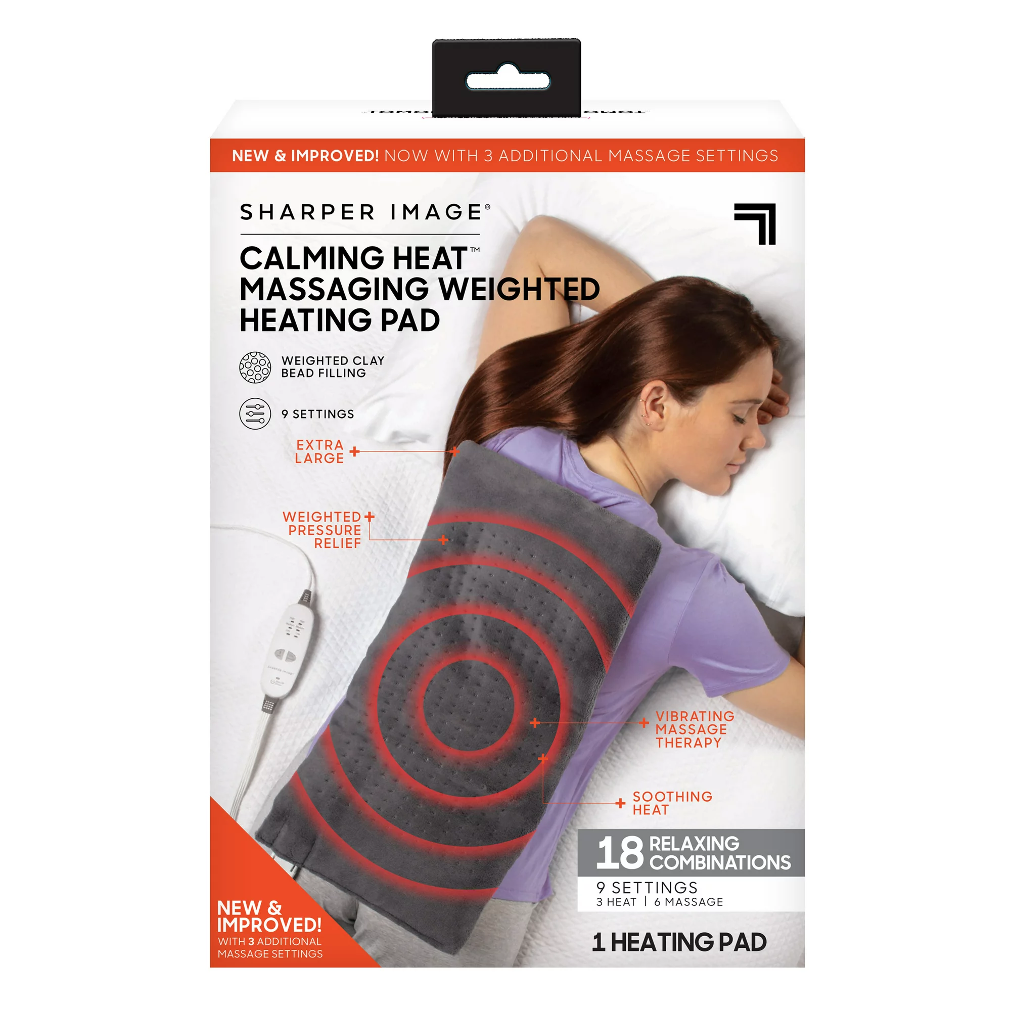Picture of Allstar Marketing Group 6028979 Sharper Image Calming Heat Massaging Heating Pad