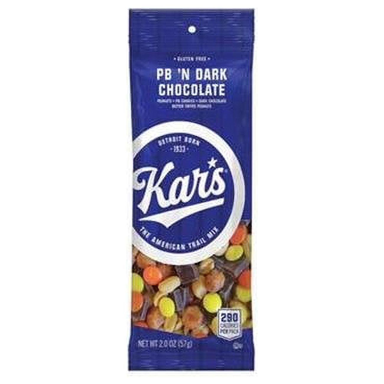 Picture of Kars 9064004 2 oz Peanut Butter & Dark Chocolate Trail Bagged Mix - Pack of 12