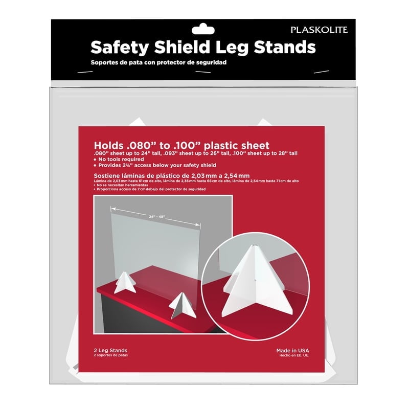 Thin Gauge Safety Shield Leg Stands