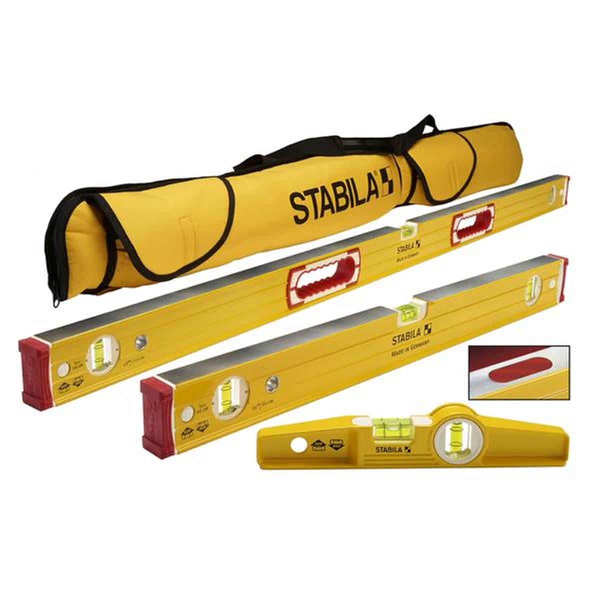 2895431 Aluminum Magnetic Type 196-2 M Magnetic Level Set 3 Vial Beam Box, Yellow - 3 Piece