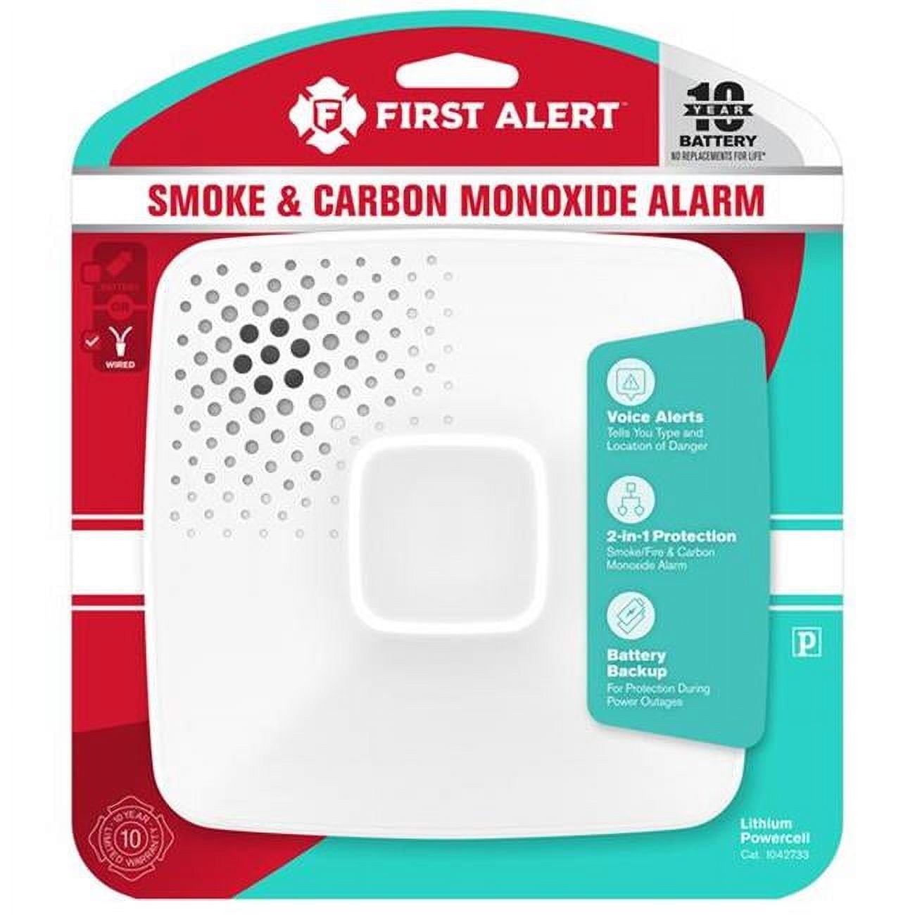 Picture of First Alert & BRK Brands 5024132 Hard-Wired with Battery Back-up Photoelectric Smoke & Carbon Monoxide Detector