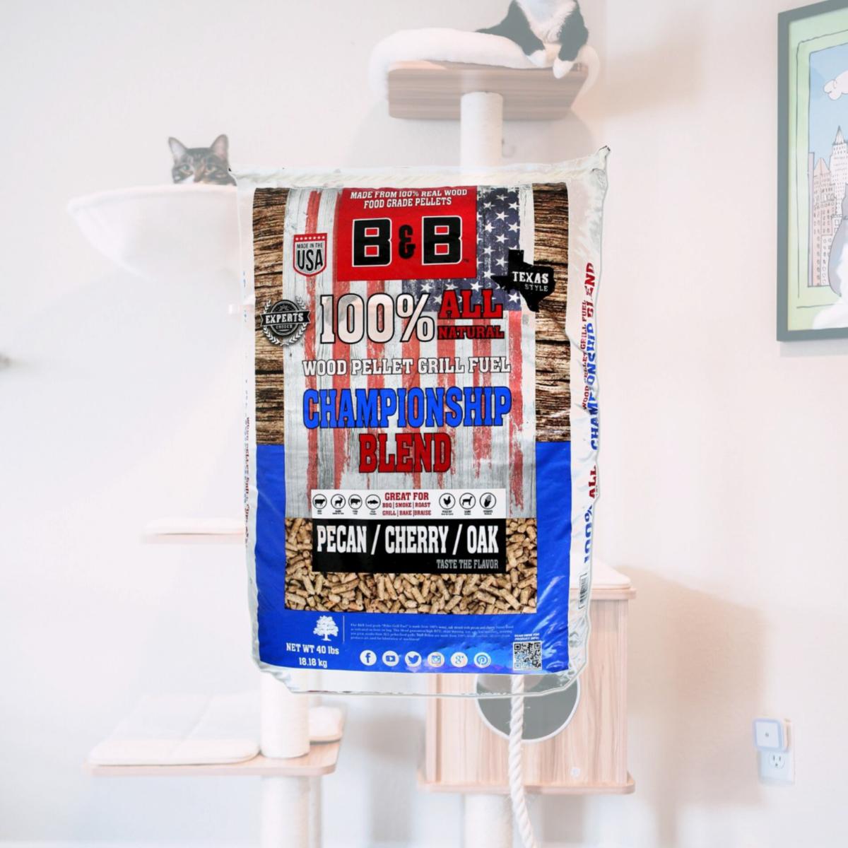Picture of B&B Charcoal 8039602 40 lbs Champion Blend Pellets