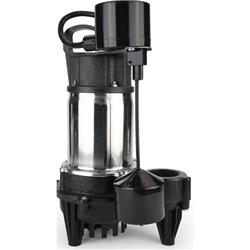 4004473 0.75 HP 4080 GPH Stainless Steel Vertical Float Switch Bottom Submersible Sump Pump