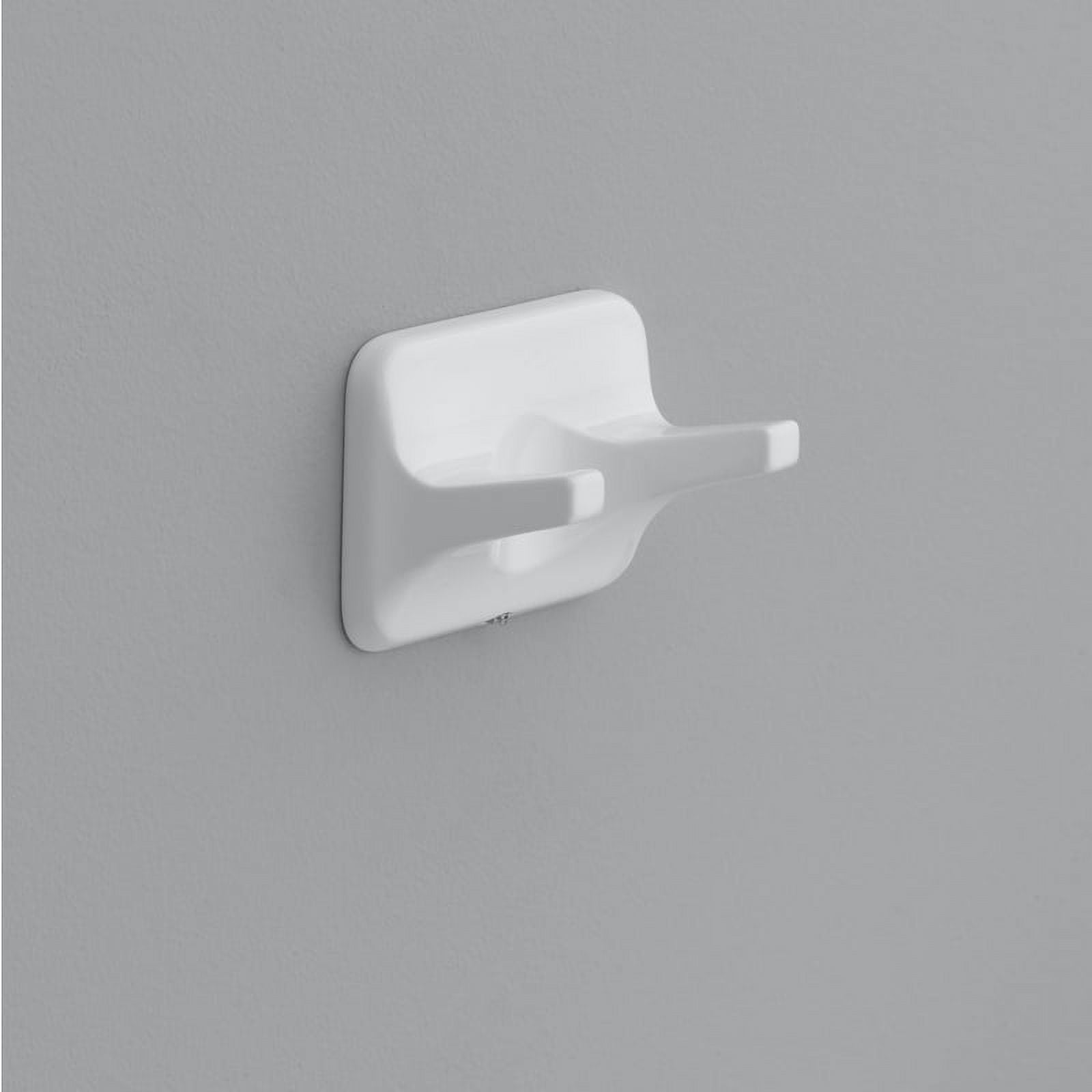 4003561 Zinc Plated Double Robe Hook, White