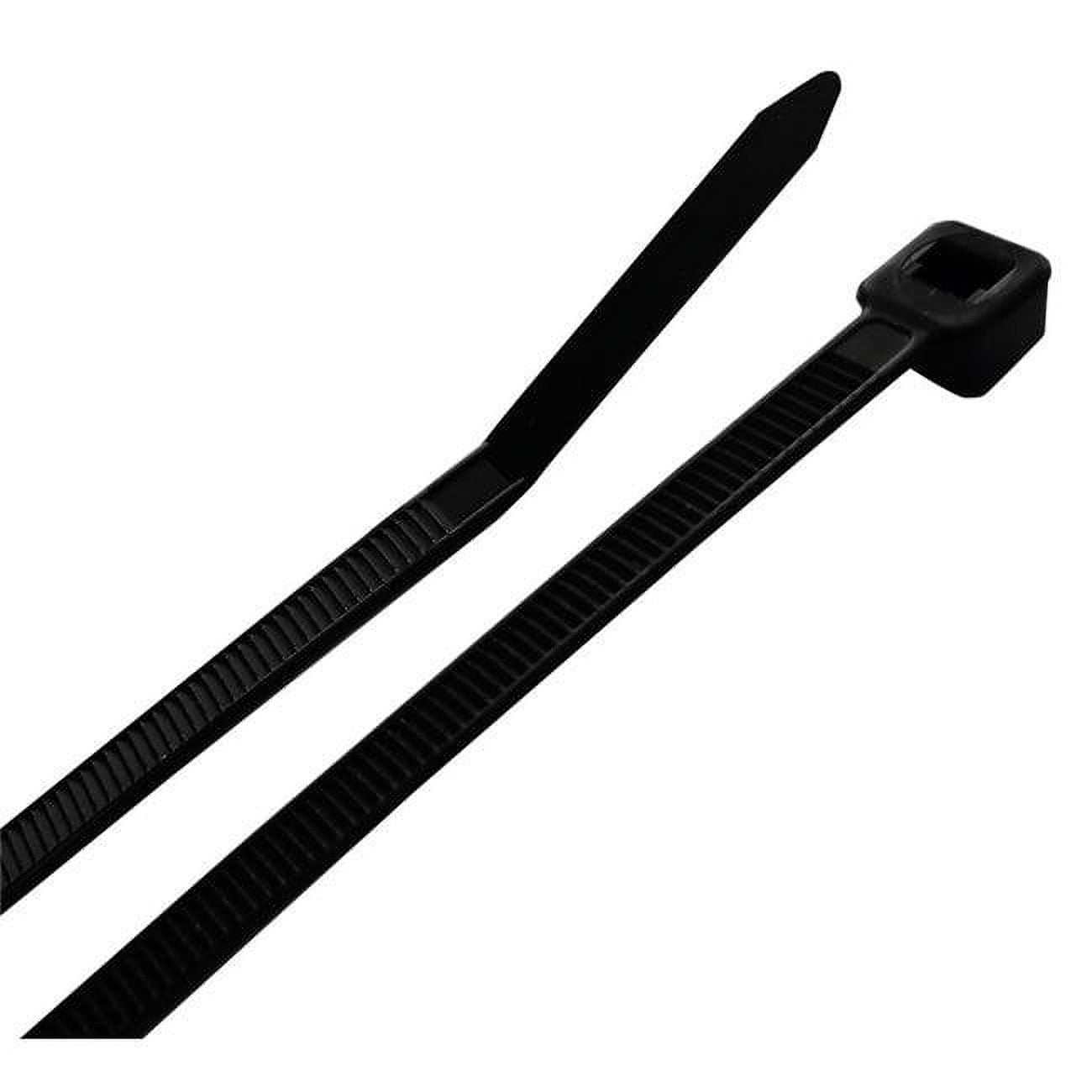 Cable Tie, 8 in L, 1.97 in Max Bundle Dia., Black, Polypropelene, 75 lb Strength, 1000 PK
