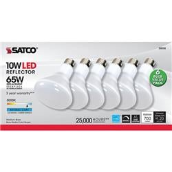65W Nuvo Br30 E26 Natural Equivalence LED Bulb Light - Medium - Pack of 6