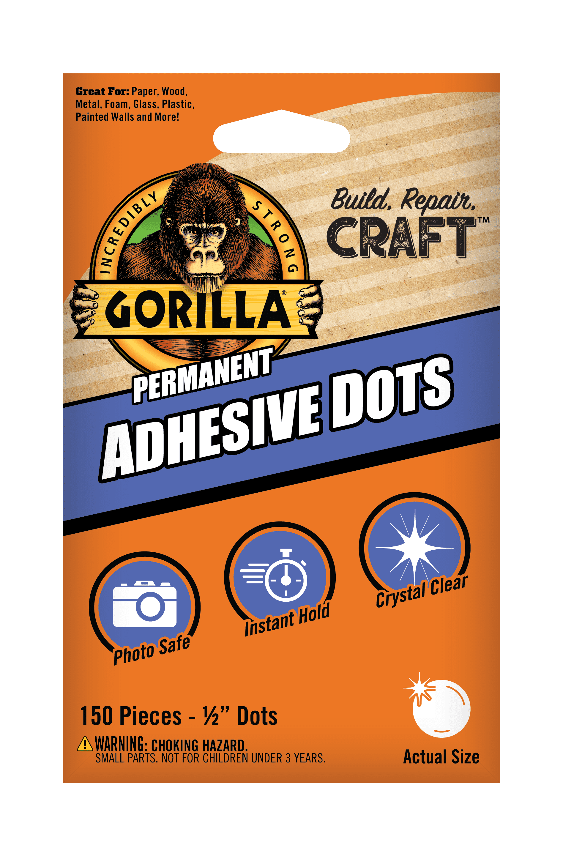 Gorilla  High Strength Adhesive Dot - 150 Piece