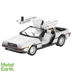 Metal Earth Stainless Steel Delorean 3D Model Kit, Silver