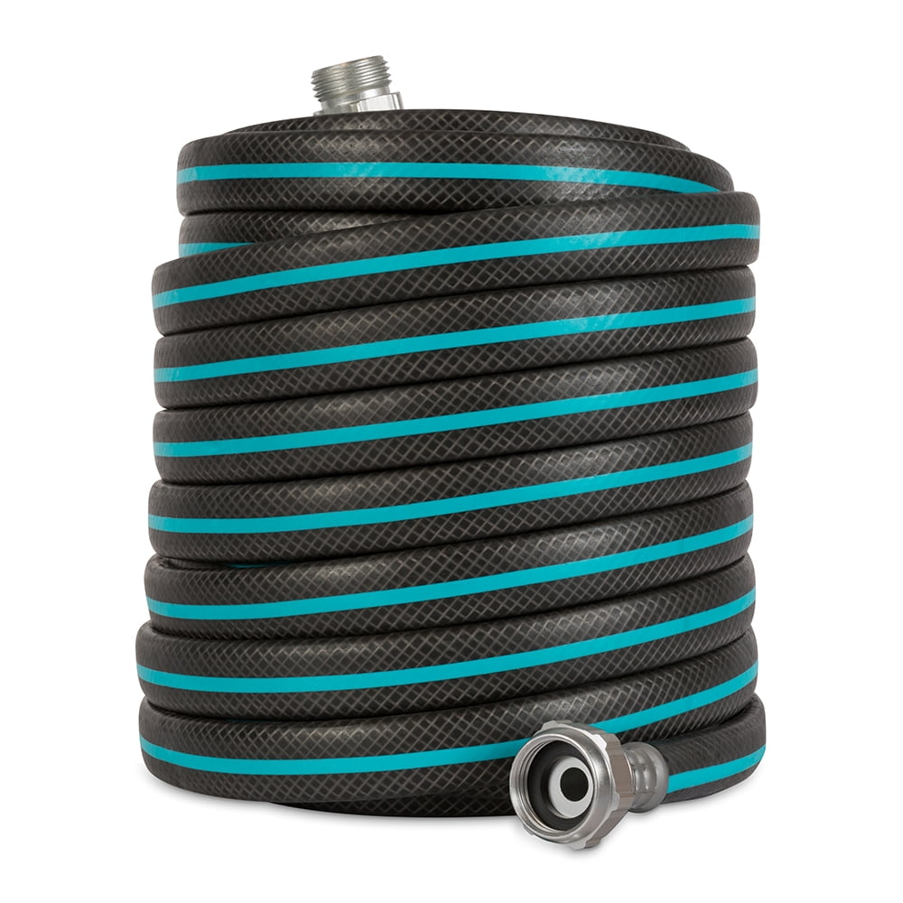 0.5 in. Dia. x 100 ft. Aquaarmor Plastic Garden Hose, Black