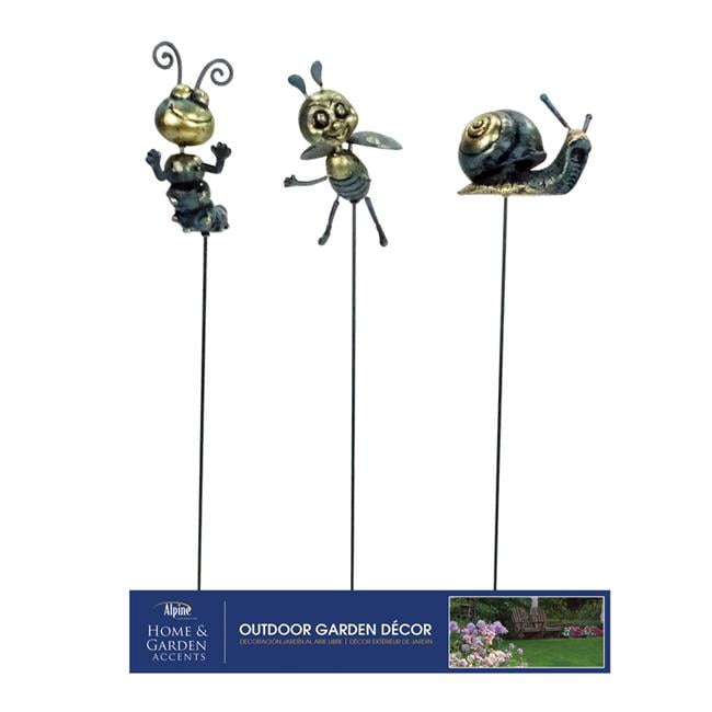 Picture of Alpine 8048316 26 in. Metal Insect Planter Stake&#44; Bronze - Pack of 18