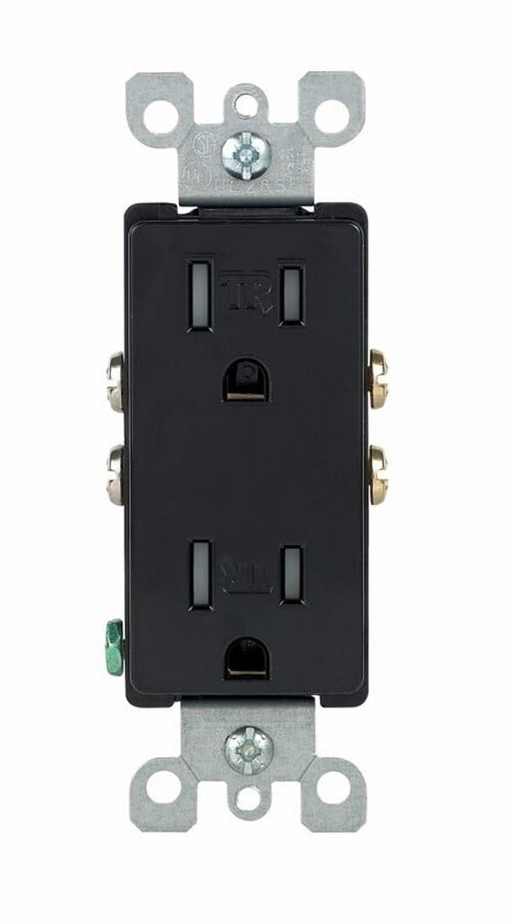 15A 125V Duplex 5-15R Outlet, Black