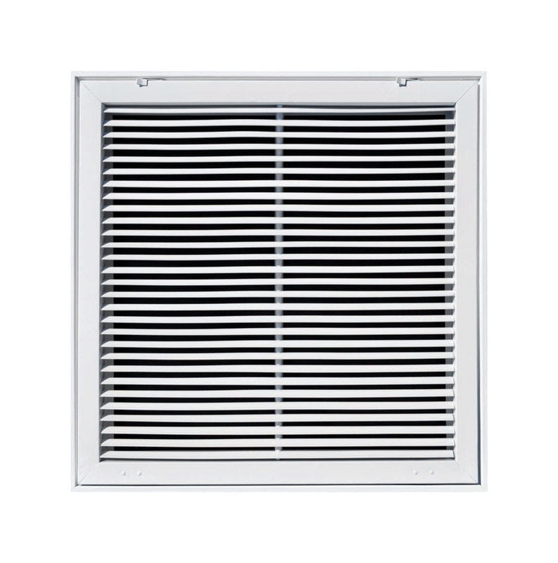 20 x 20 in. 1-Way Powder Coat White Steel Return Air Filter Grille, White