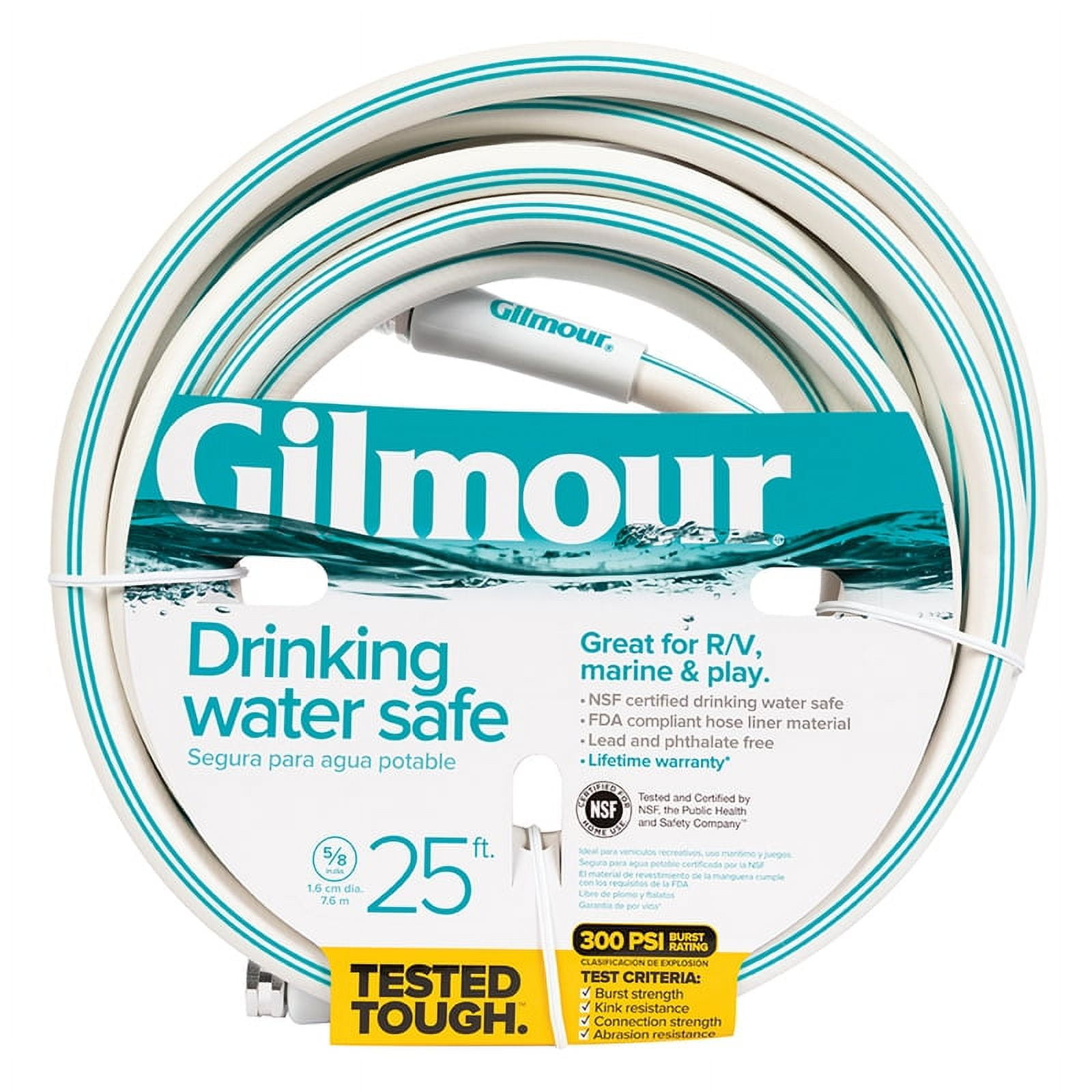 0.625 in. dia. x 25 ft. RV & Marine PVC Hose, White