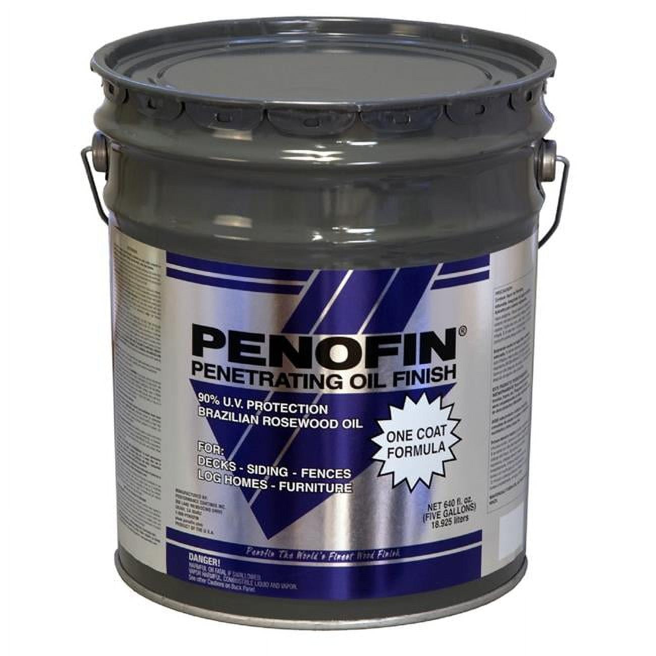 Picture of Penofin 1014314 5 gal Semi-Transparent Chestnut Oil-Based Penetrating Wood Stain, Blue