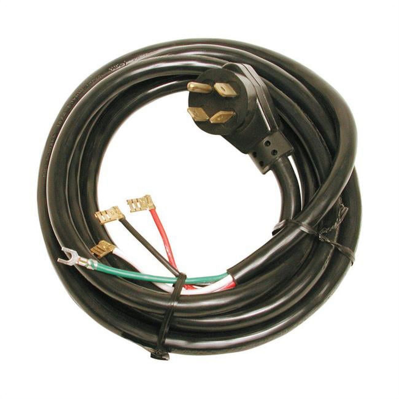 Plastic Angle Plug Motor Cord, Black