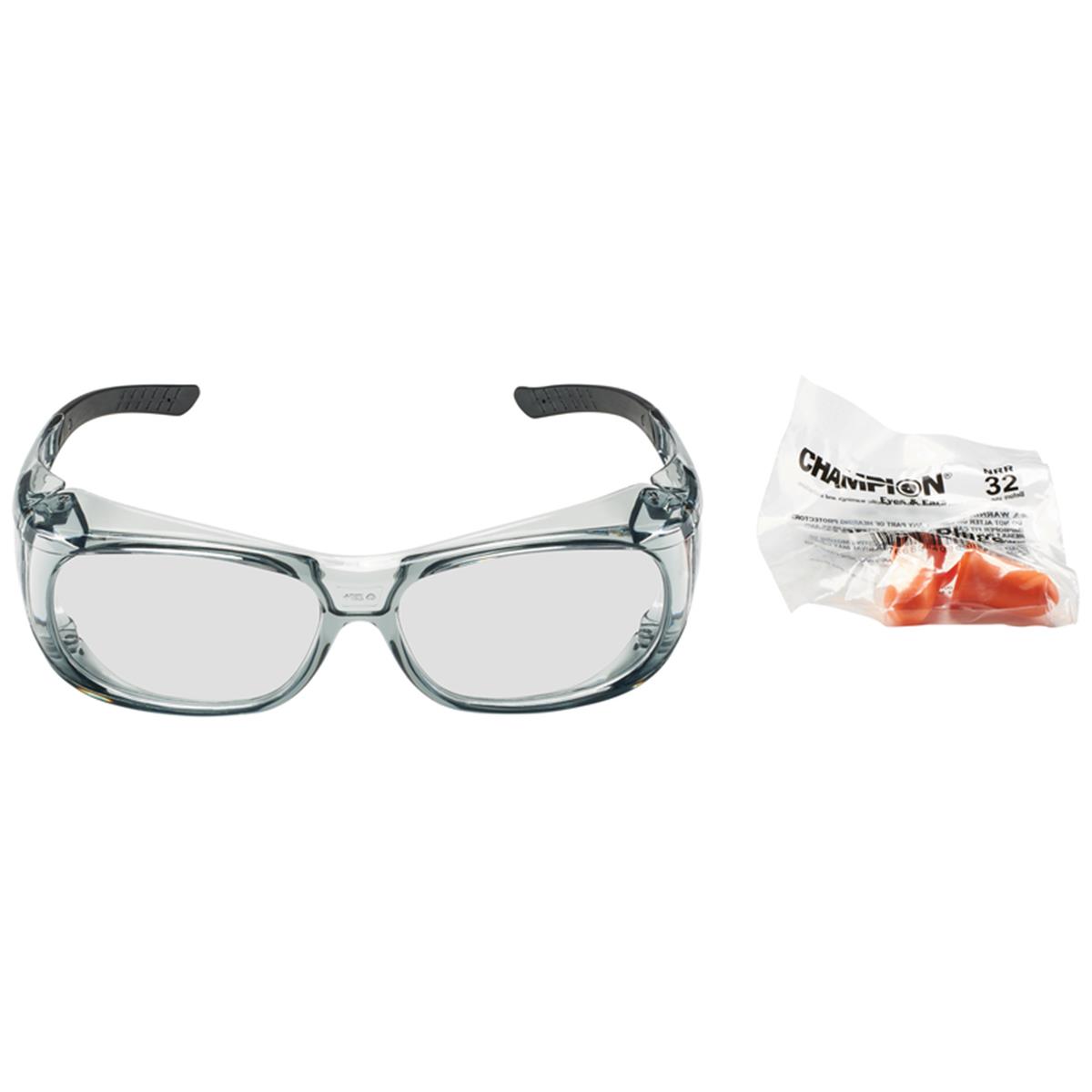 Picture of Champion 8061118 2.25 in. Plastic Eye Protection - Black & Clear