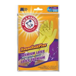Picture of ARM & HAMMER 6034871 HouseHold Plus Latex & Nitrile Cleaning Gloves - Yellow - Medium - Pack of 2