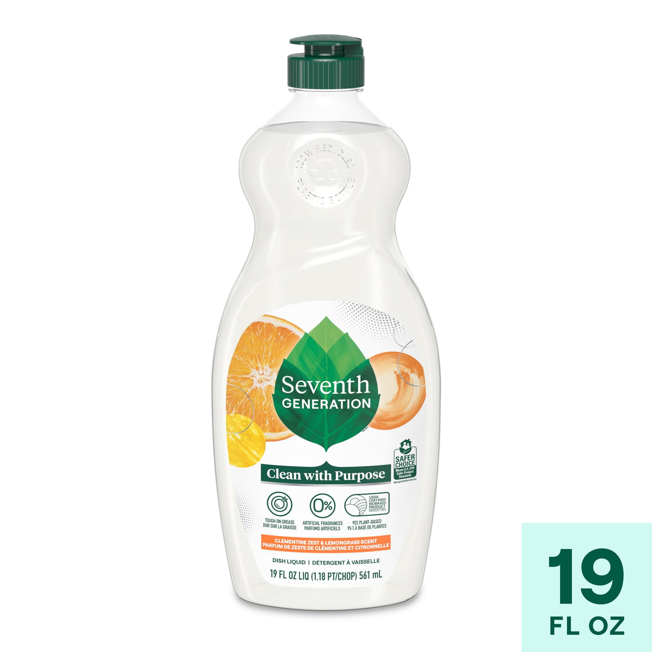 Picture of Seventh Generation 1017727 19 oz Clementine Zest & Lemongrass Scent Liquid Dish Soap Case - Pack of 6