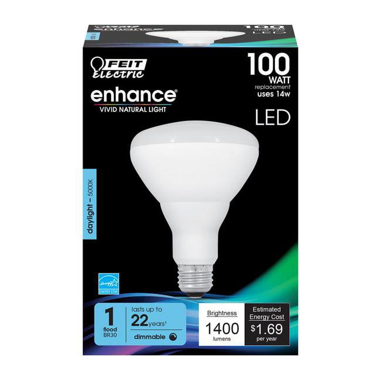 BR30 E26 Medium LED Bulb Daylight with 100 watts Equivalence