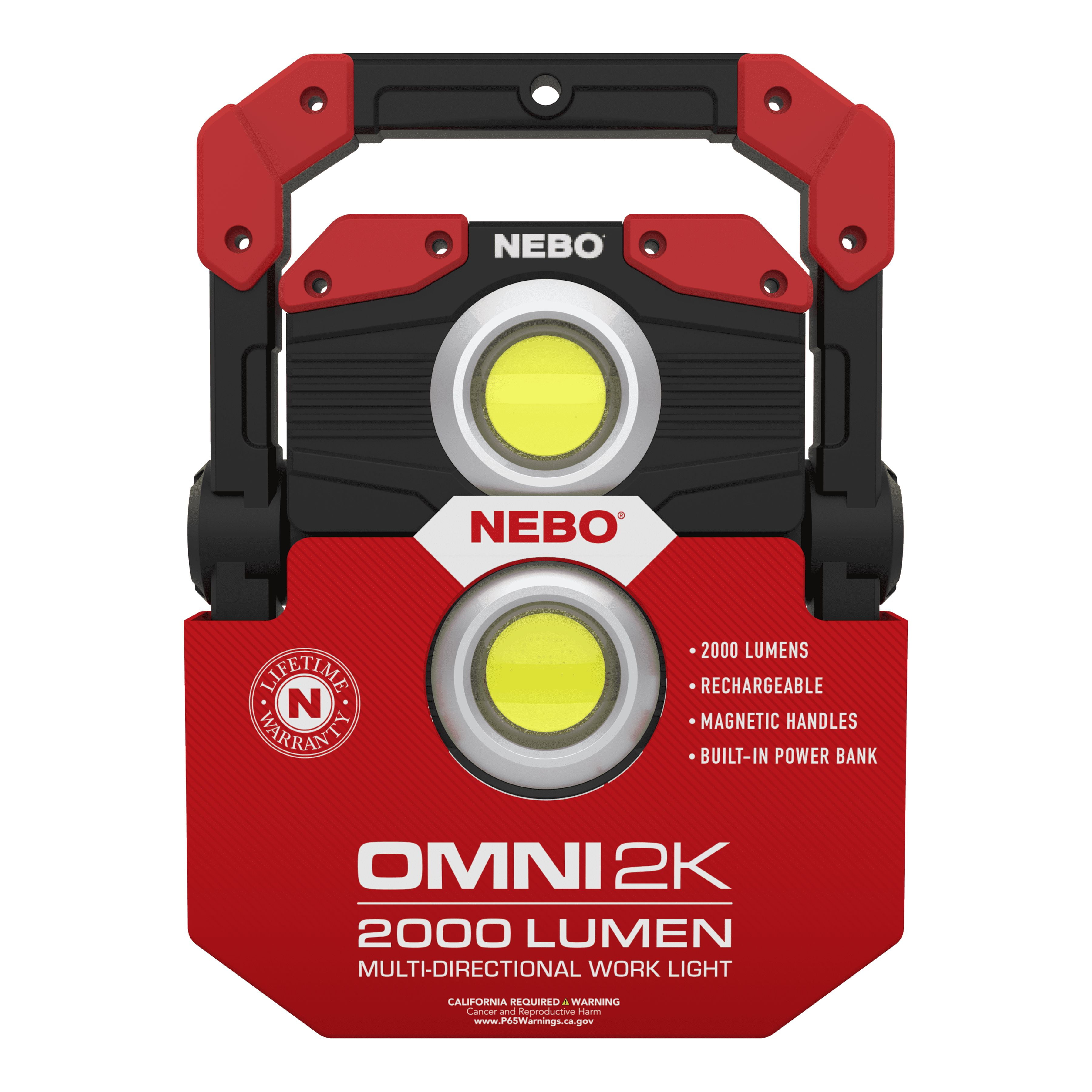 2000 Lumens Omni 2K COB Rechargeable Handheld Work Light -  Nebo, NE8844