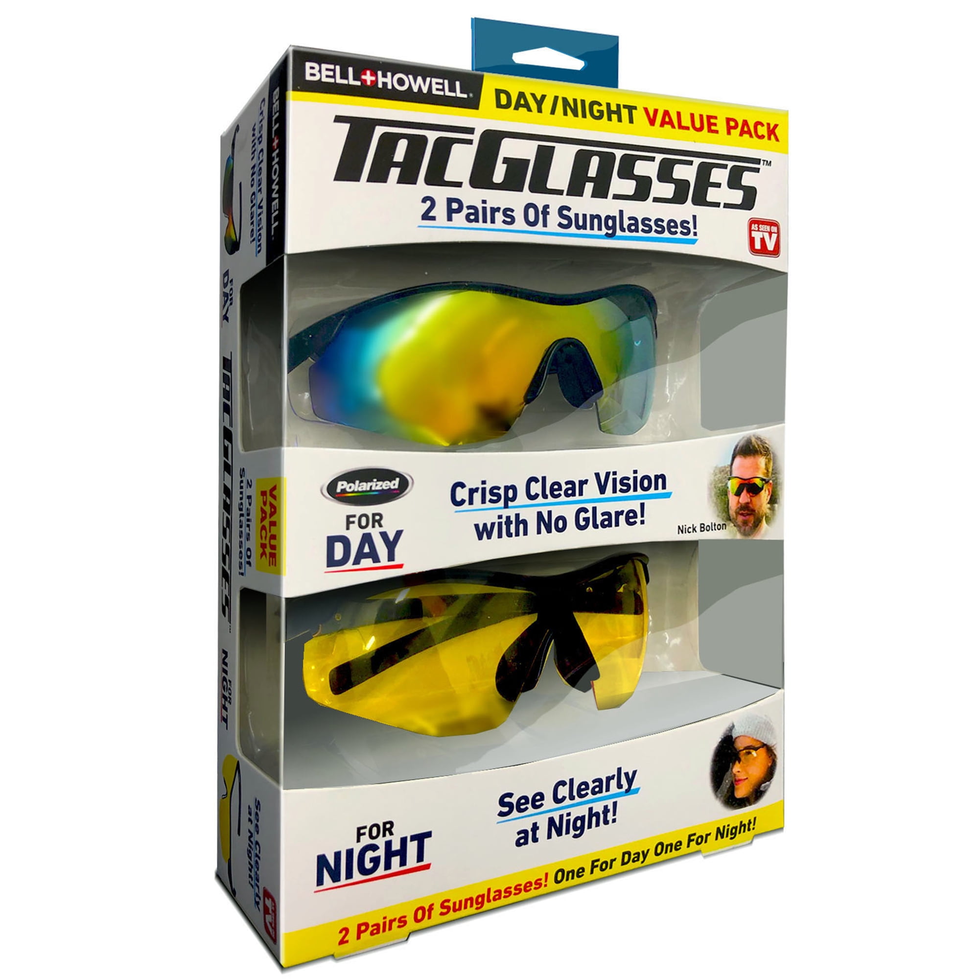 Picture of Bell & Howell 6036851 Tac Glasses Plastic Sunglasses - Pack of 2