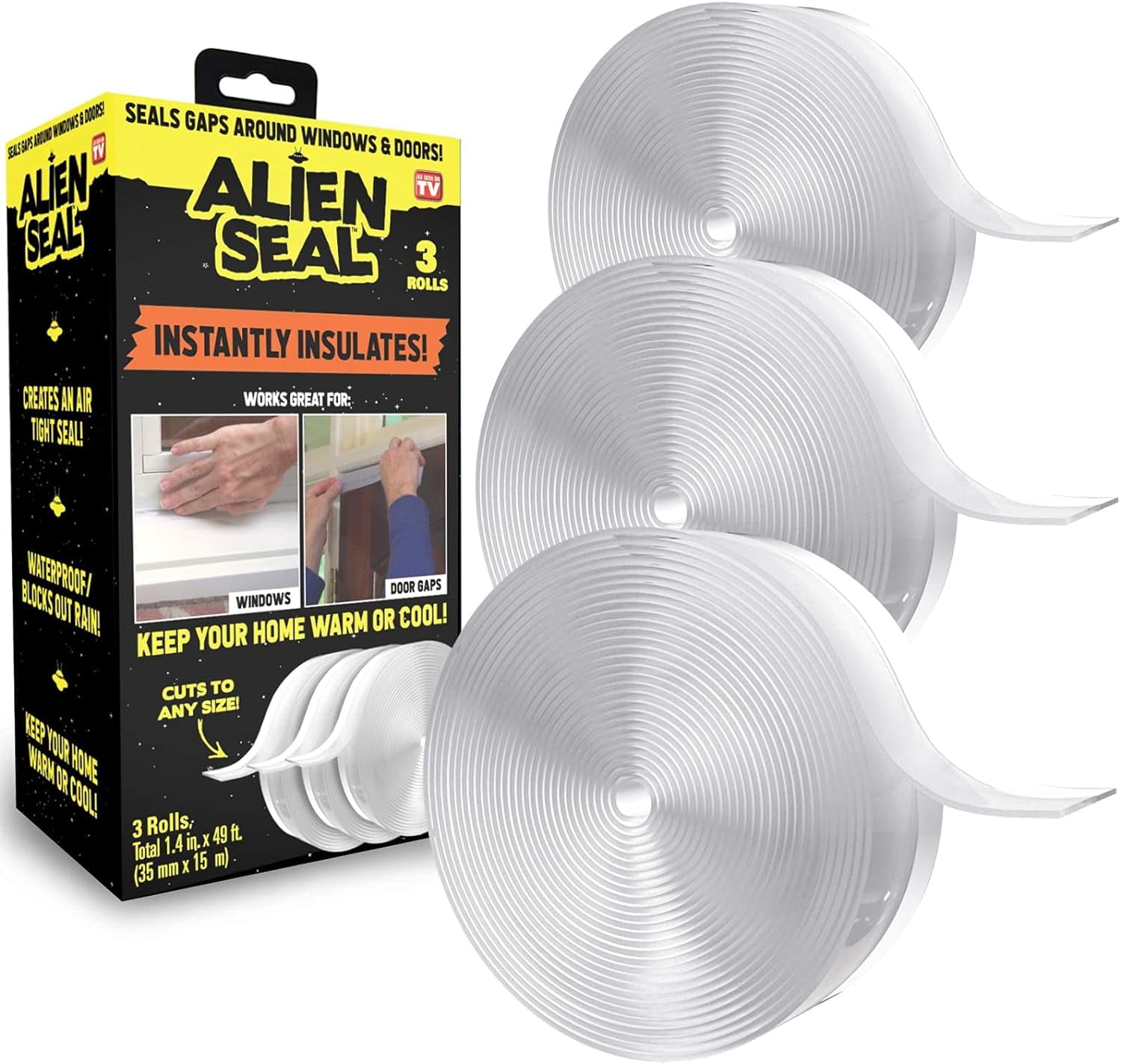 Picture of Alien Seal 6035841 1.4 in. x 49 ft. Sealing Tape&#44; Clear