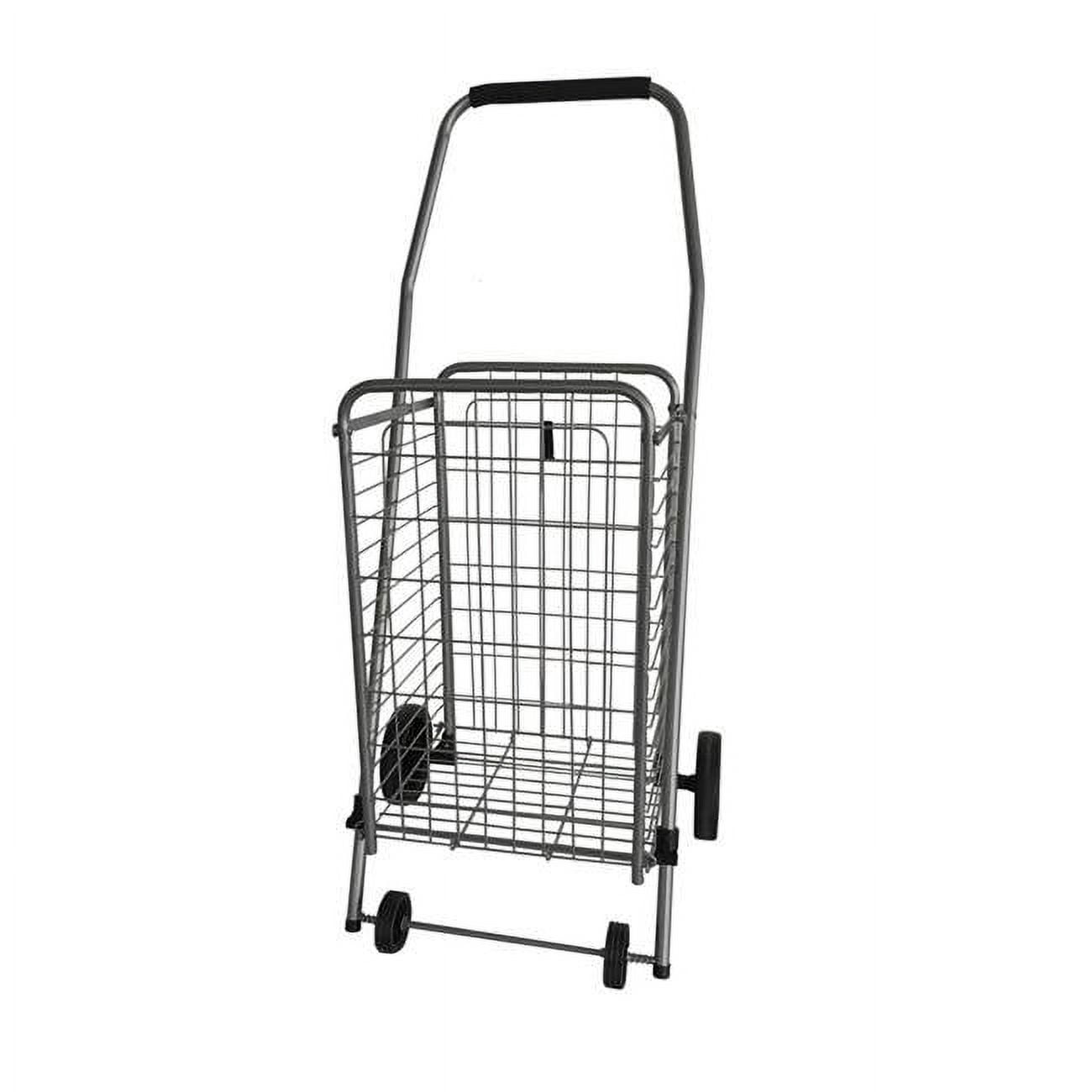 Picture of Apex 6029570 37.6 x 14.8 x 18.5 in. Collapsible Shopping Cart&#44; Gray