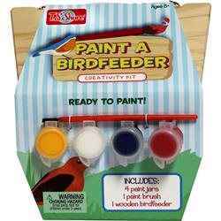 Picture of TS Shure 9073652 Paint A Bird House Kit - Wood, Brown - 6 Piece - Pack of 6