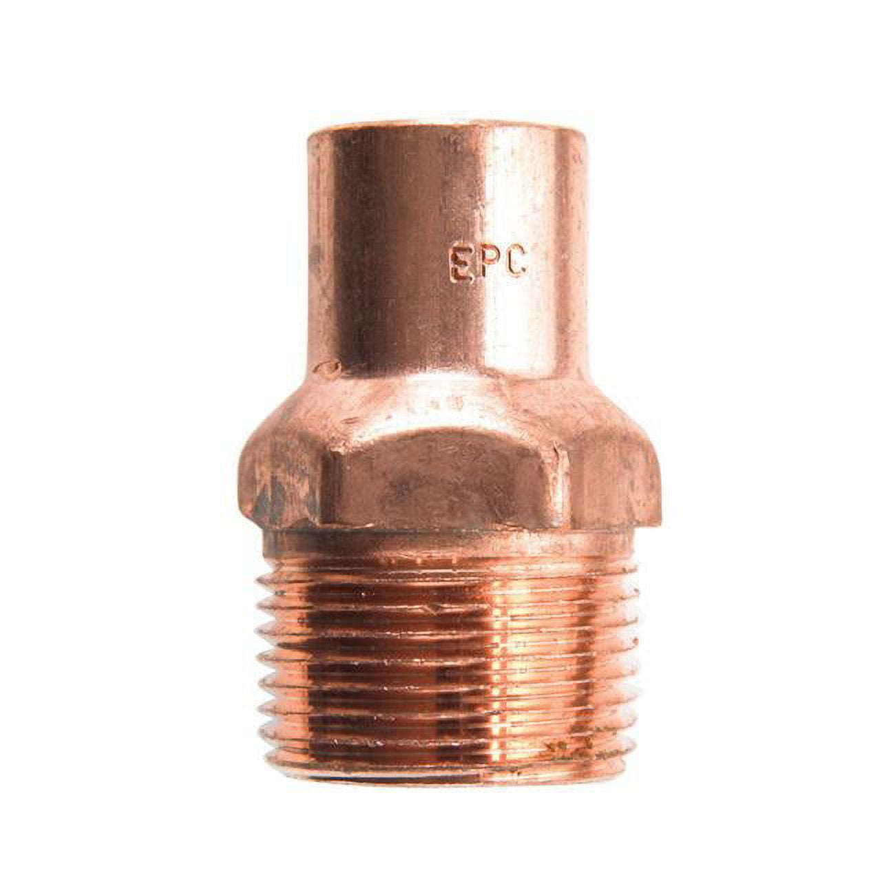 0.75 in. Copper T x 0.5 in. MIP Copper Pipe Adapter