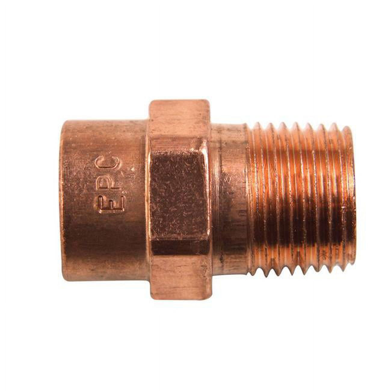 0.5 in.Copper T x 0.75 in. MIP Copper Pipe Adapter