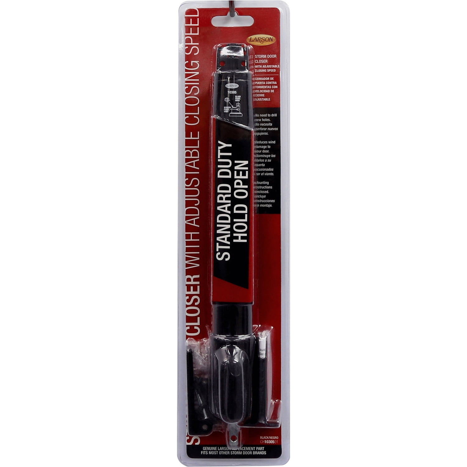 Aluminum Pneumatic Door Closer, Black