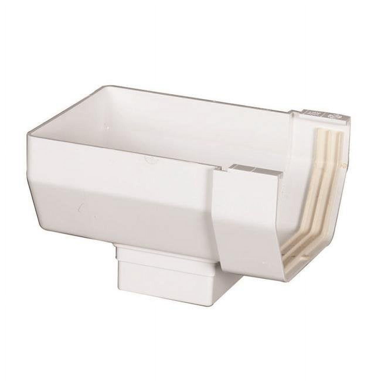 5751433 5 x 4 x 5 in. Vinyl Gutter Outlet Assembly, White - Pack of 10