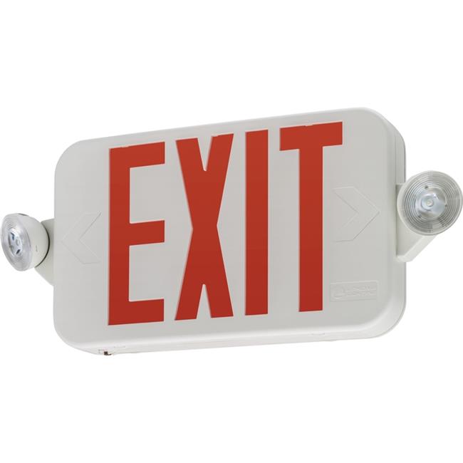 3009400 Switch Hardwired LED Exit Sign & Emergency Light, White