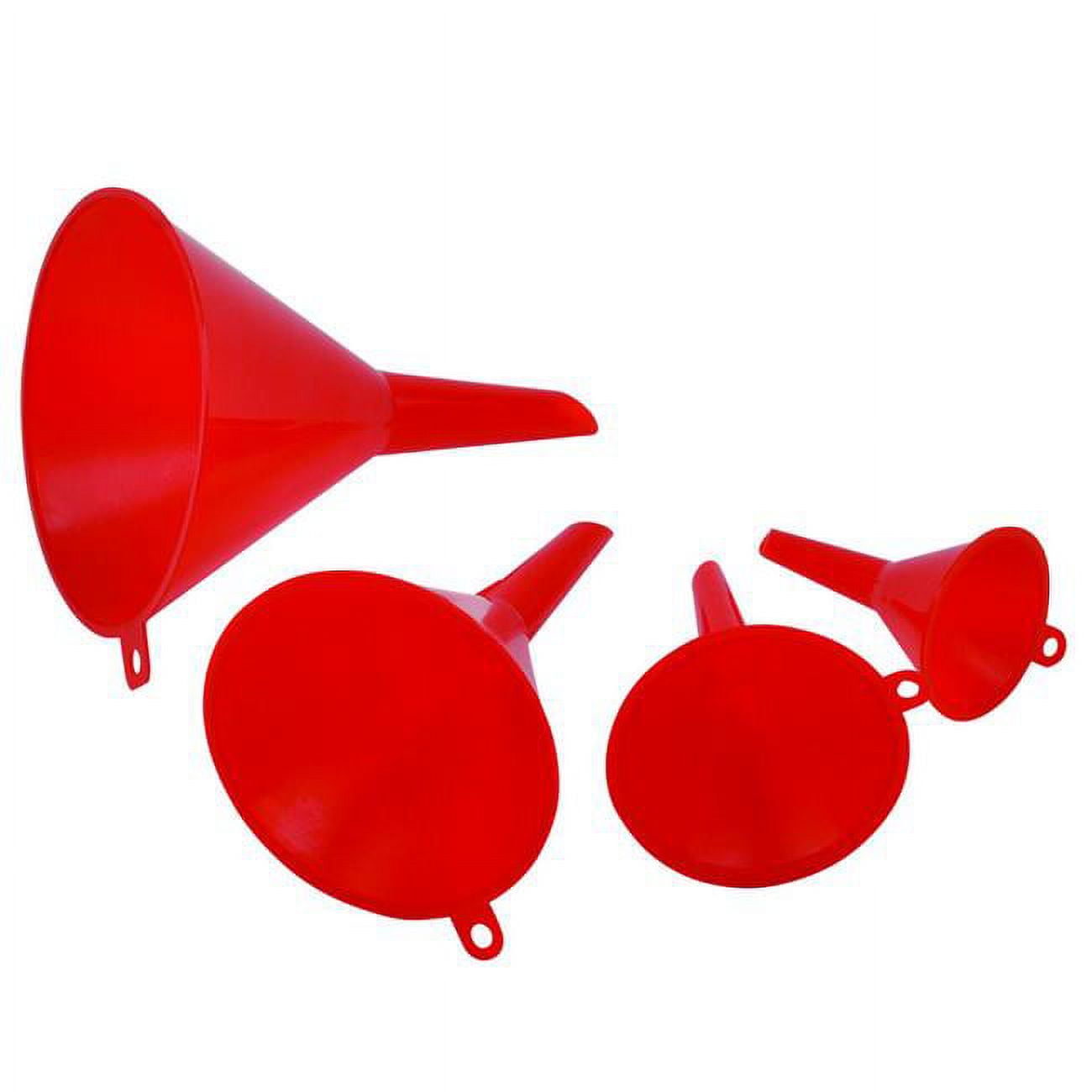 Picture of Home Plus 6414171 Plastic Funnel Set, Red