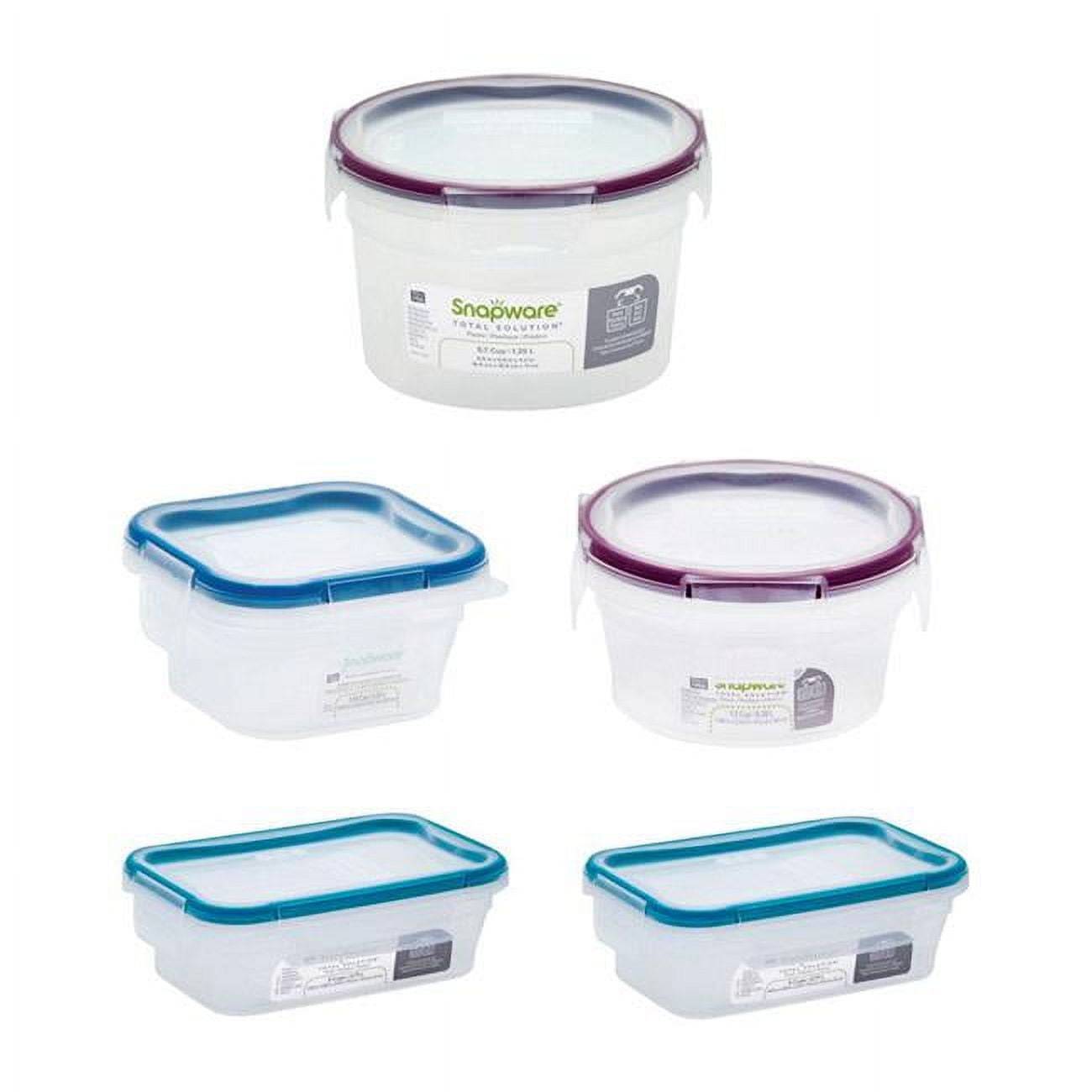 Picture of Snapware 6768634 Total Solution Clear Food Storage Container Set, Pack of 5