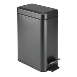 Picture of Interdesign 6799290 1.32 gal Stainless Steel Rectangle Step Can Wastebasket&#44; Black