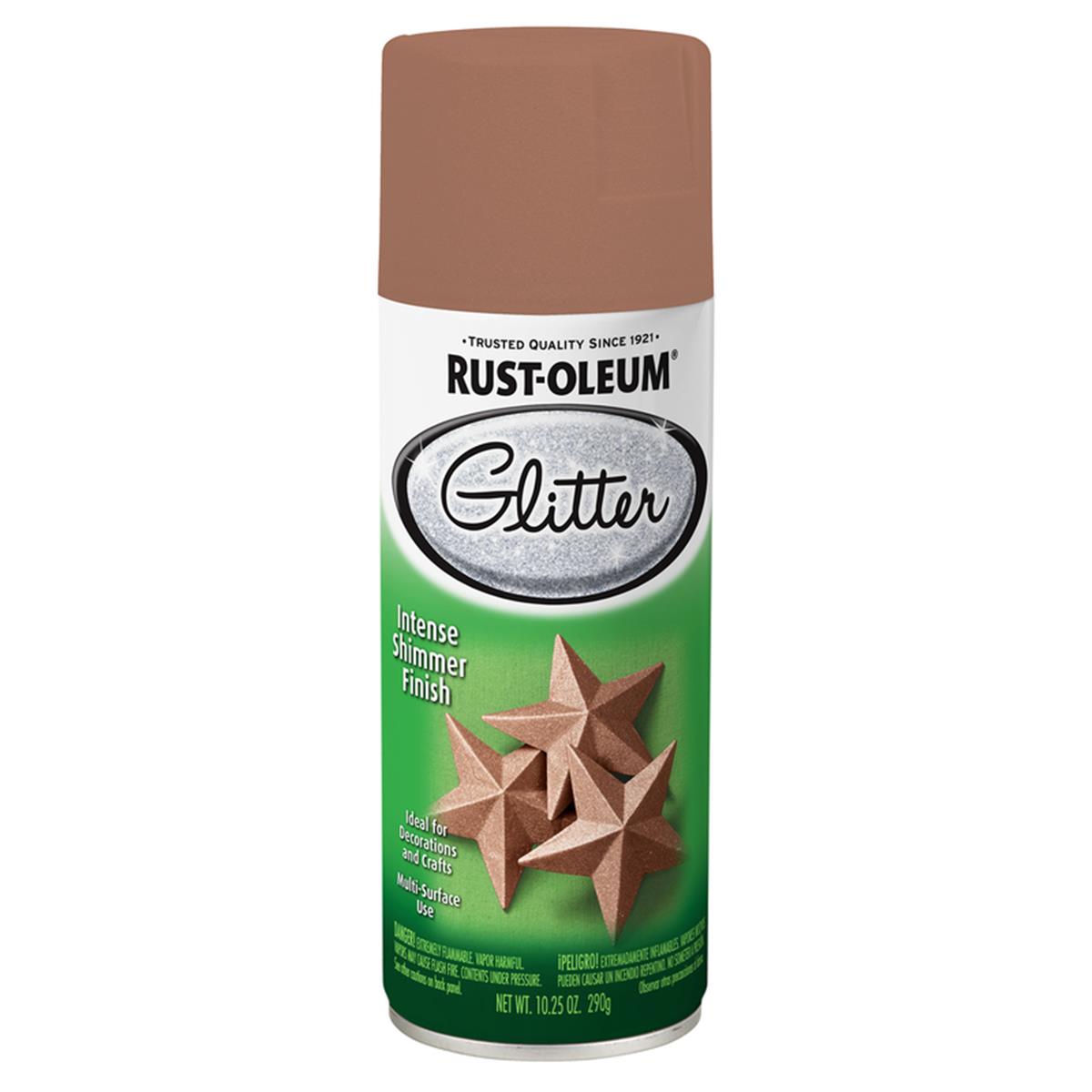 1016507 10.25 oz Specialty Glitter Rose Gold Spray Paint - Pack of 6