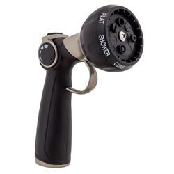 7 Adjustable Multi-Pattern Metal Turret Nozzle, Graphite