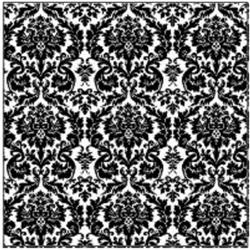 Picture of Magic Cover 6033766 45 ft. x 54 in. Acanthus Floral Non-Adhesive Flannel Back Vinyl Roll&#44; Black & White