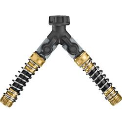 Metal Threaded 2 Male & 1 Female Y-Hose Connector with Shut Offs