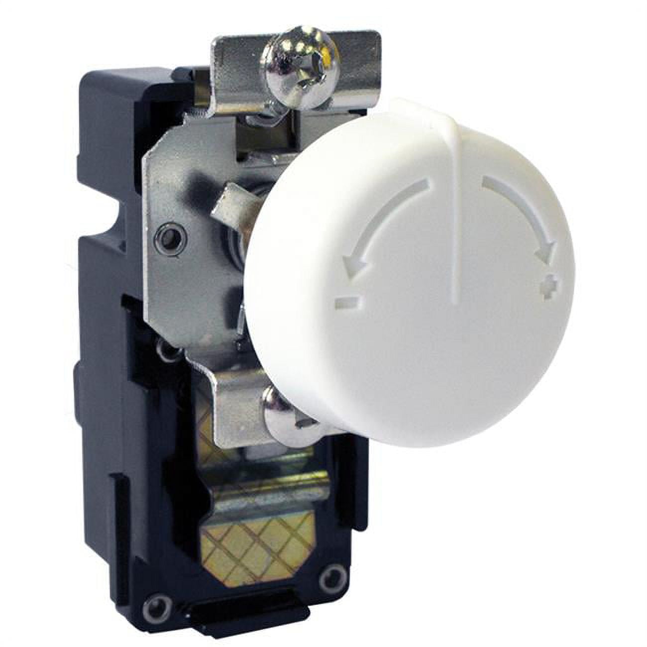 Heating Dial Single Pole Line Voltage Thermostat, White