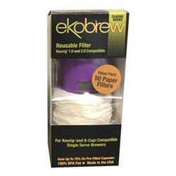 Picture of EKO 6035203 50 Cups White K-Cup Coffee & Tea Filters
