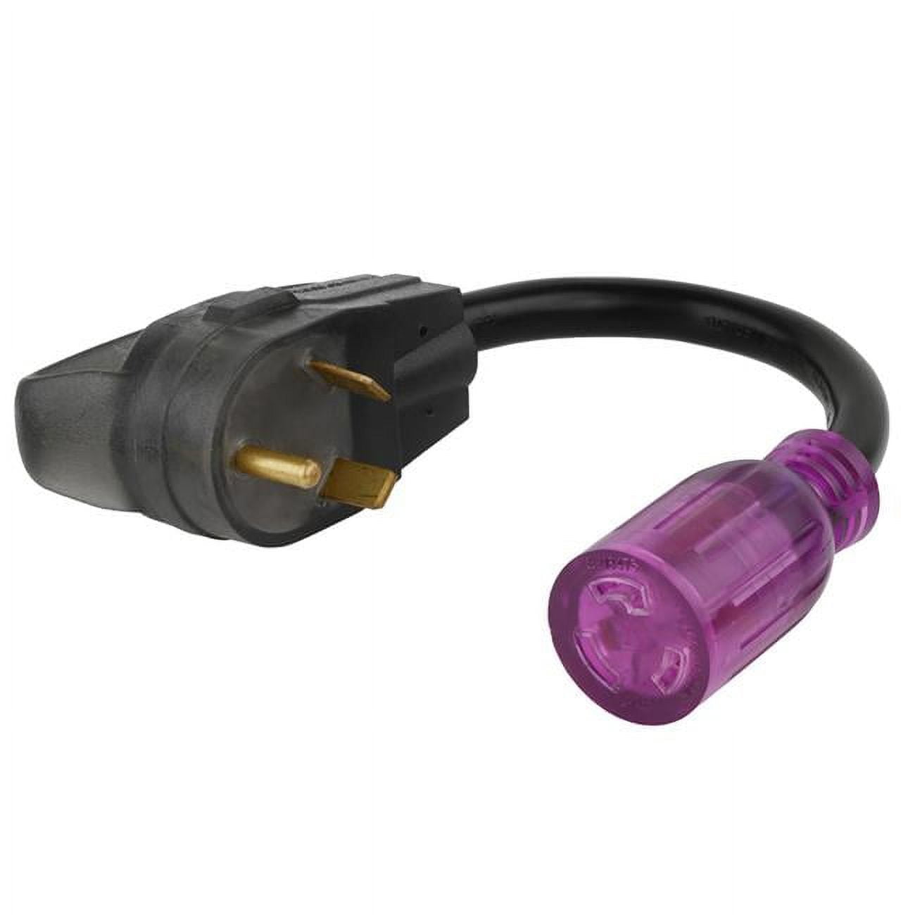 12 in. 2500 watt Color Connect 12-3 SJTW 125V Adapter Cord