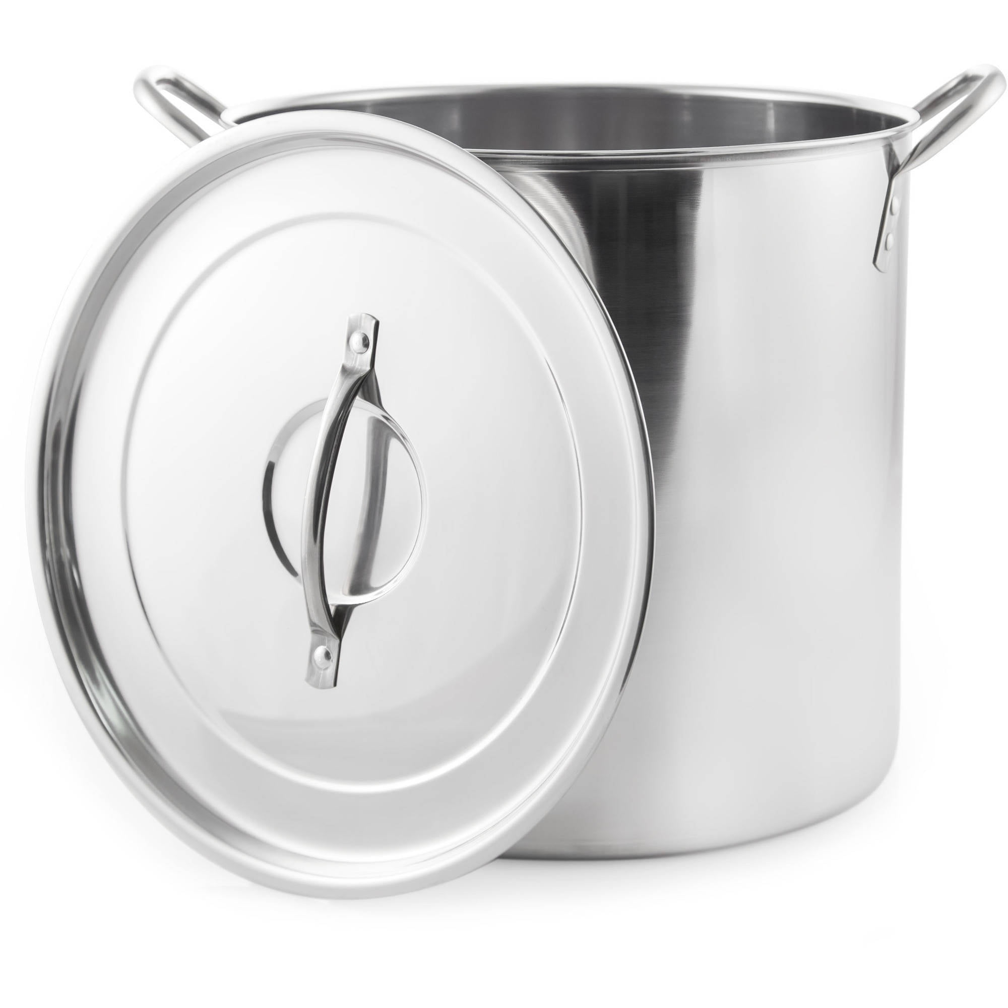 Picture of McSunley 6019549 12.25 in. & 20 qt. Stainless Steel Stock Pot, Silver