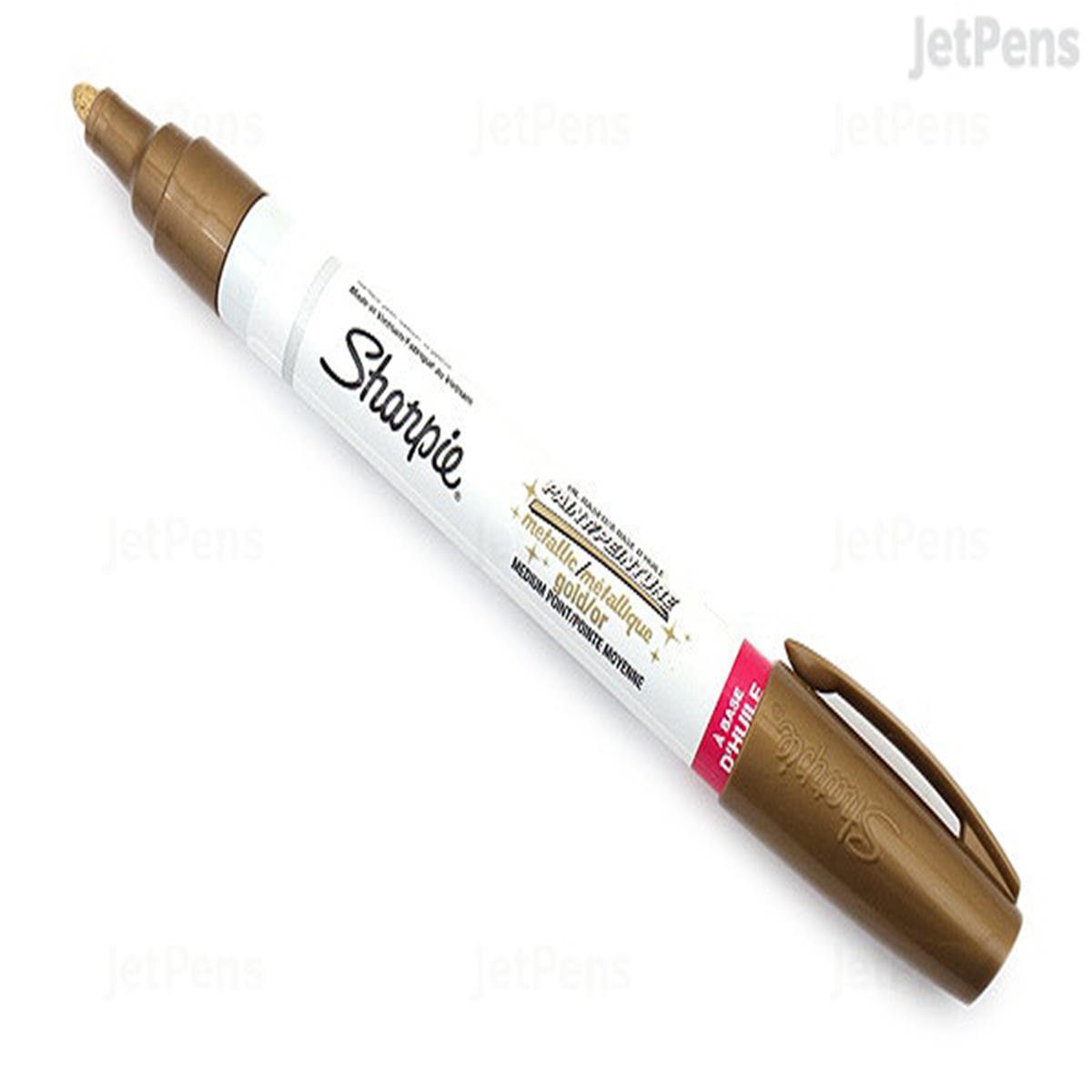 Picture of Sharpie 6010244 2 oz Fine Point Oil-Based Paint Marker&#44; Metallic Gold