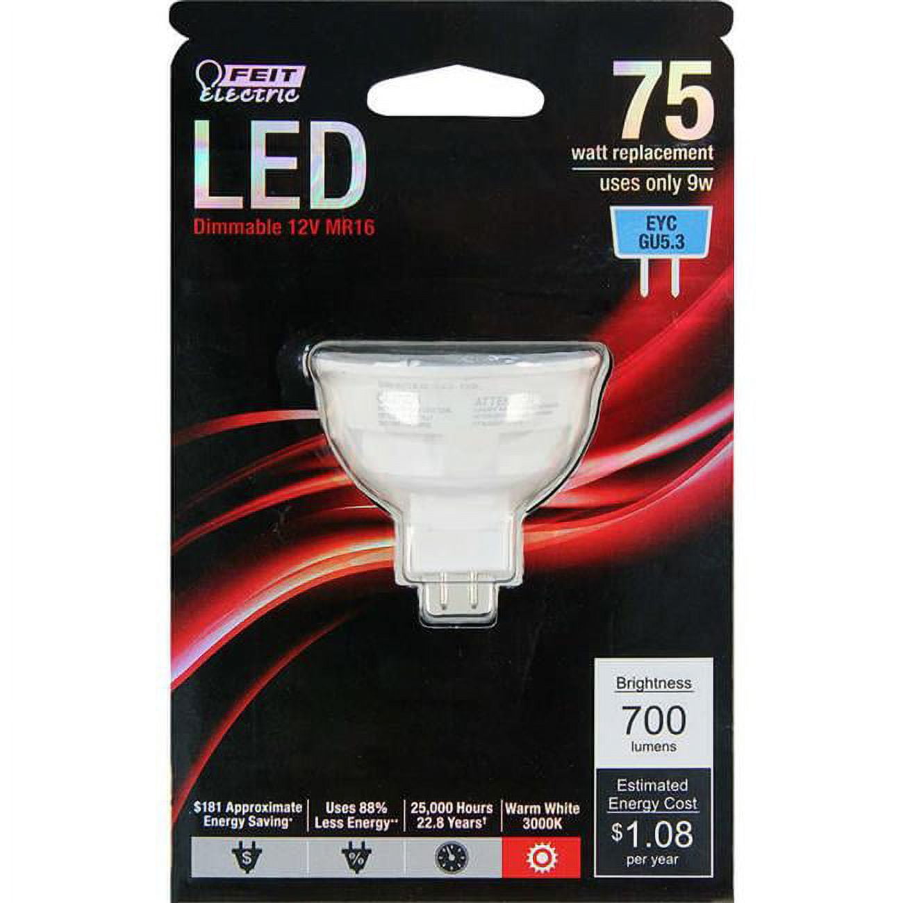 MR16 GU5.3 Warm White 75 watt Equivalence LED Bulb