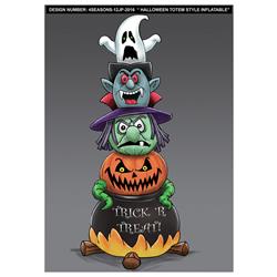 Picture of Celebrations 9069521 Four Season Halloween Stacked Figures Inflatable