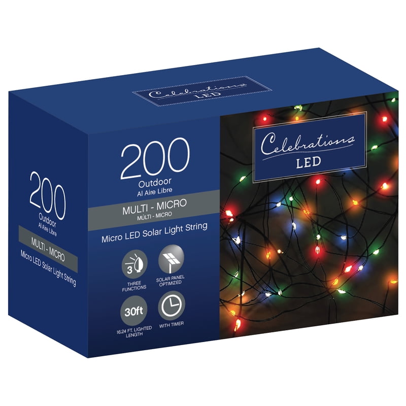 16.24 ft. Smart Living LED Micro Multicolor String Christmas Light Bulbs, 200 Count