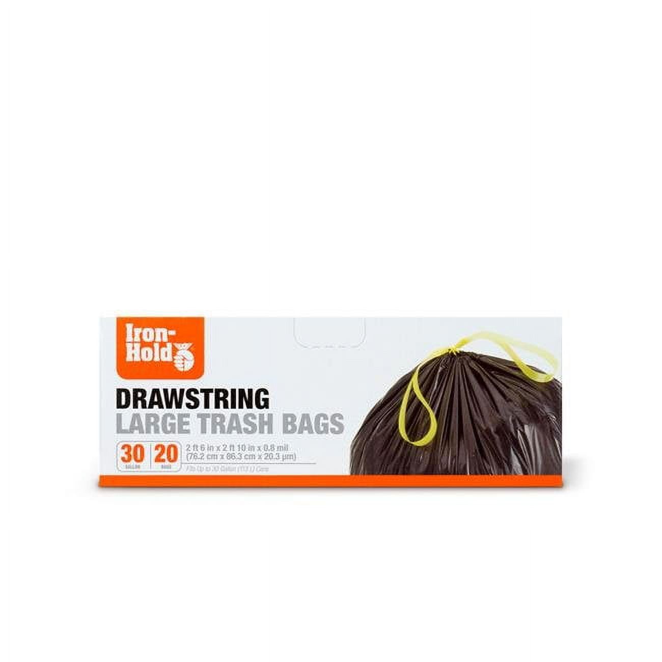 30 gal Drawstring Trash Bags, 20 per Pack - Pack of 12