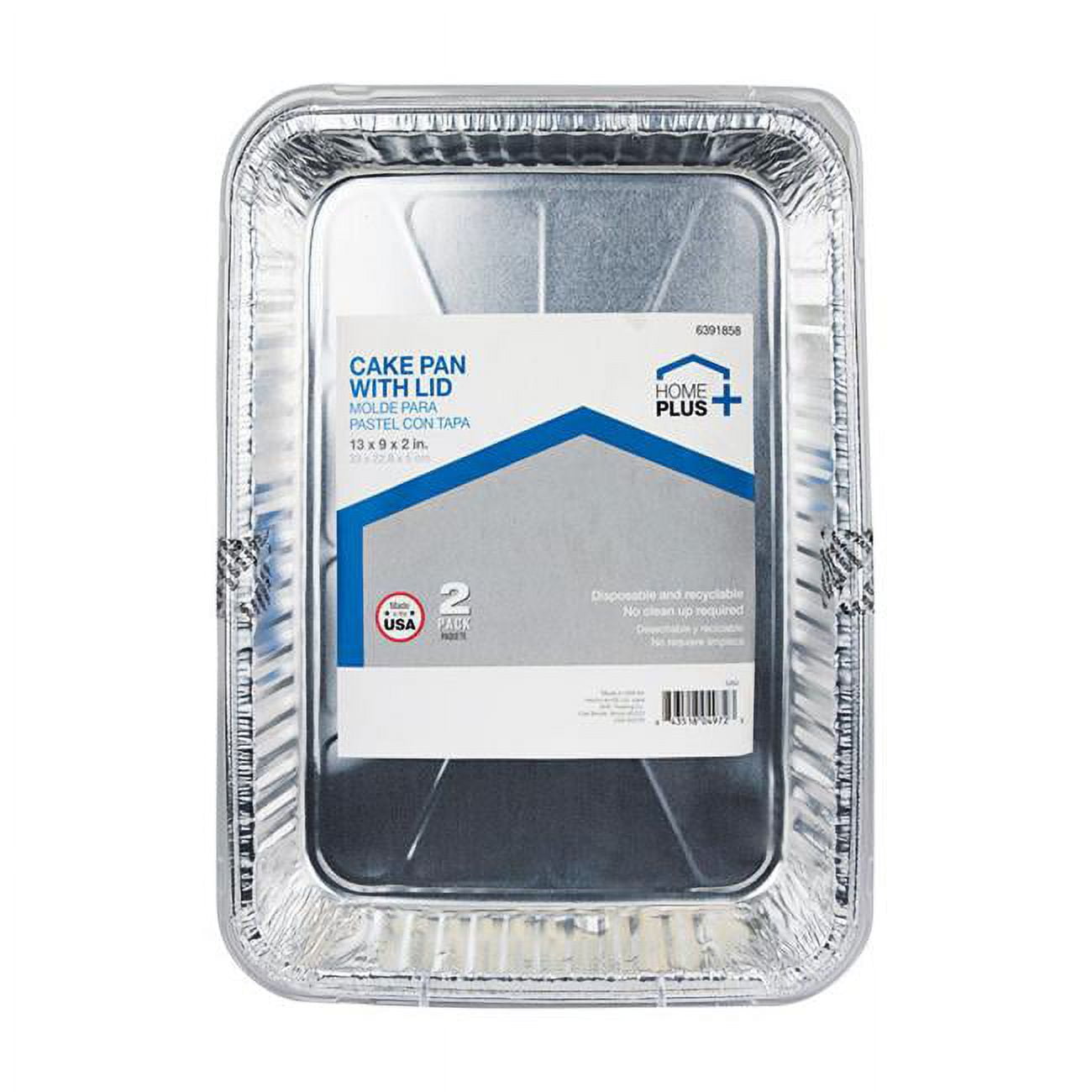 Picture of Home Plus 6391858 9 x 13 in. Durable Foil Cake Pan, Silver - 2 per Pack, Pack of 12